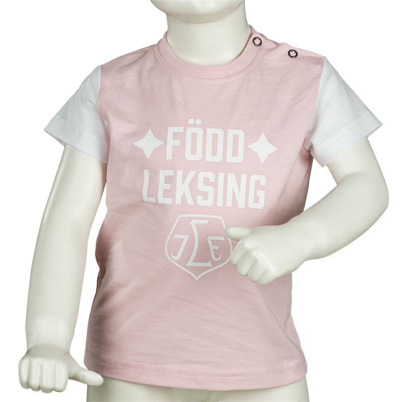 T-shirt baby Född Leksing rosa